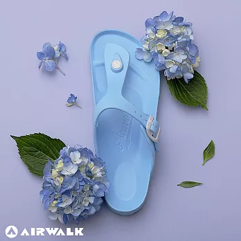 AIRWALK(女) -AB拖 EVA中性T字羅馬夾腳拖鞋US5島嶼天堂藍