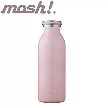 日本 mosh! 牛奶系保溫瓶 450ML蜜桃紅