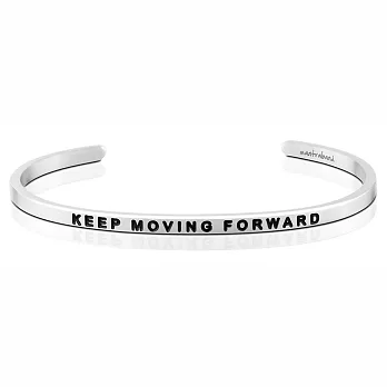 MANTRABAND 美國悄悄話手環 Keep Moving Forward 繼續往前邁進 銀色手環