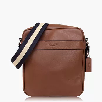 【COACH 男仕品味】皮革 / 側肩 / 斜肩 / 多功能包_駝色