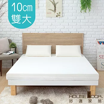 【House door 好適家居】天絲®TENCEL®舒柔表布 10cm厚竹炭記憶床墊(雙大6尺)