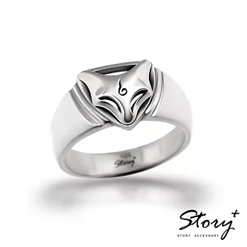 STORY ACCESSORY-靈狐系列-空狐純銀男戒11白K金