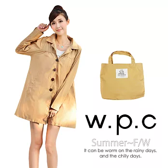 【w.p.c】baby style。時尚雨衣/風衣(R1002)(卡其)