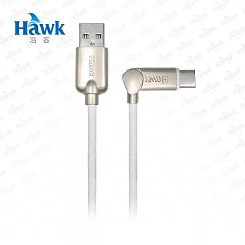 Hawk可彎折Type-C充電傳輸線(04-HZP150)白色