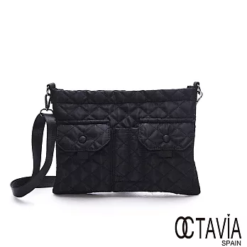 OCTAVIA 8 - 好閏蜜 尼龍斜格袋中隔袋二用包- 不語黑