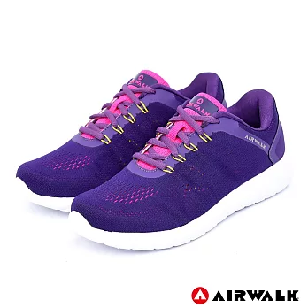 AIRWALK(女) - 活力追夢針織運動鞋US5.5深紫