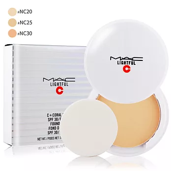 M.A.C 超顯白粉餅SPF30/PA+++(14g)多色可選贈專櫃精華液試用包(隨機出貨)X1-百貨公司貨 #NC25