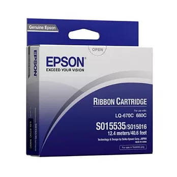 EPSON C13S015535 原廠黑色色帶(3入一組) 適用：LQ-670/670C/680/680C