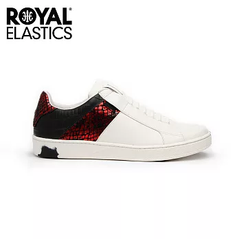 【Royal Elastics】男-Icon Deejay 時尚休閒鞋-白/黑/紅(02082-019)US7白/黑/紅