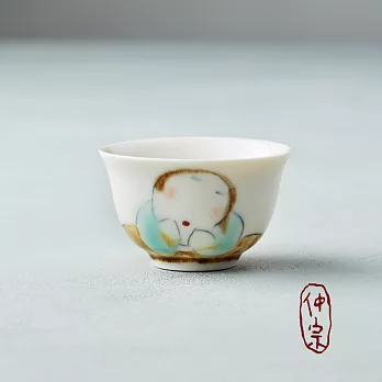 吳仲宗｜胖太太系列 - 小杯 - 木蘭白 (水藍衣)