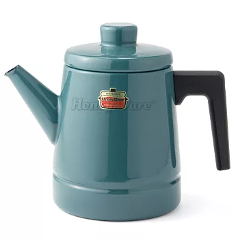 日本富士琺瑯 Honey Ware-Solid系列-1.6L琺瑯咖啡壺煙霧藍