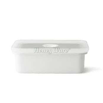 日本富士琺瑯 Honey Ware-Vido系列真空琺瑯盒淺型-S白色