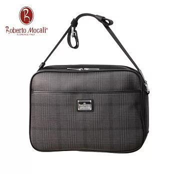 義大利《Roberto Mocali》英倫千鳥紳仕側背包(大)(RM-80106)