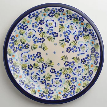 波蘭陶 青藍夏日系列 圓形餐盤 27cm 波蘭手工製