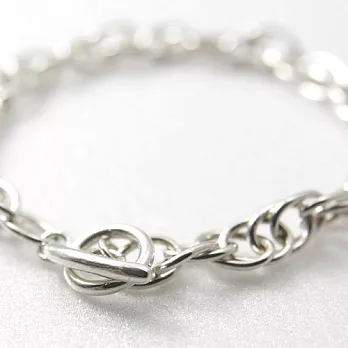 【U】Silver Spring - 純手工焊接迴旋鍊純銀手鍊(兩款可選)- 細