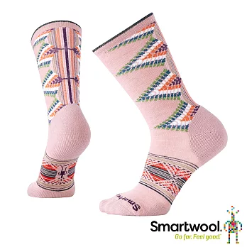 Smartwool 女Tiva圖騰中長襪霧粉S