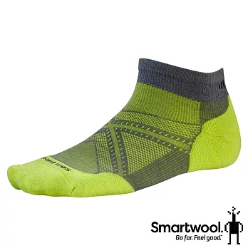 Smartwool PhD菁英減震型跑步低筒襪石墨灰/SW綠 M