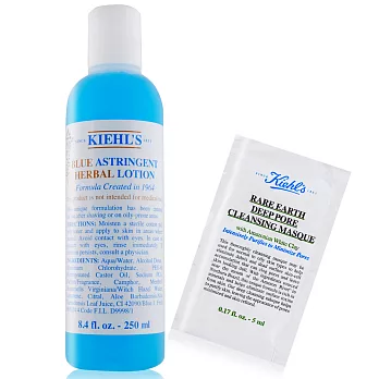 KIEHLS 契爾氏 藍色收斂水(250ml)贈亞馬遜白泥淨緻毛孔面膜(5ml)