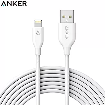 美國Anker PowerLine Apple蘋果Lightning充電線(長300公分)白色