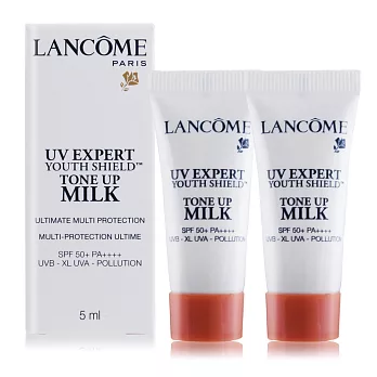 LANCOME 蘭蔻 超輕盈UV提亮素顏霜 SPF50+ PA++++(5ml)X2-百貨公司貨