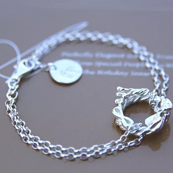 【U】Silver Spring - 免費刻字 暖心花圈純銀手鍊