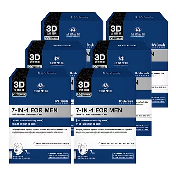 《台塑生醫》Dr’s Formula7-IN-1男進化全效調理面膜(7片/盒)*6入