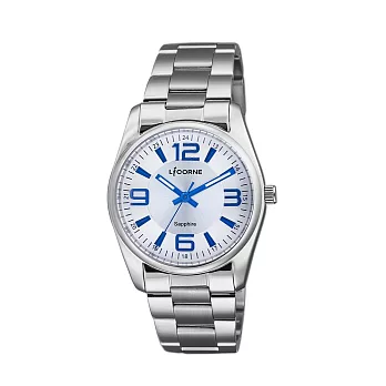 【LICORNE力抗錶】都會款 簡約風格手錶 ( 白/銀LT132BWWA-N )白銀