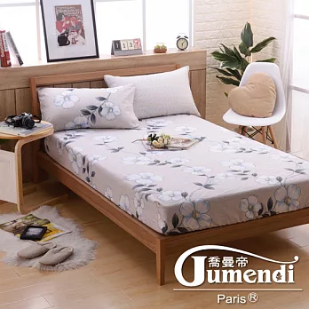 【喬曼帝Jumendi-花香迷情】台灣製活性柔絲絨雙人三件式床包組