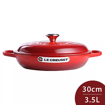 Le Creuset 新款壽喜燒琺瑯鑄鐵鍋 30cm 3.5L 櫻桃紅 法國製