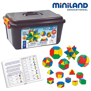 【西班牙Miniland】創意啟蒙智慧片236件組(含收納盒)