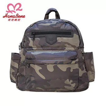 【HANA BENE】花花班尼 極輕感 中後背 13格層防潑水空氣包-2件組-迷彩圖騰