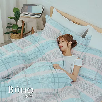 BUHO《寧和靜美》雙人加大四件式舖棉兩用被床包組