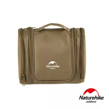 【Naturehike】多夾層大容量旅行掀蓋式盥洗包 化妝包(卡其)