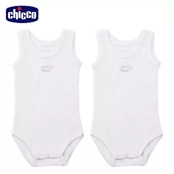 chicco-素色背心連身衣二入3M白色