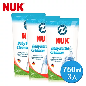 德國NUK-奶瓶清潔液補充包750ml-3入