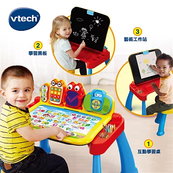 【Vtech】3合1多功能互動學習點讀桌椅組(多款任選)中性色