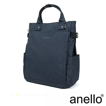 anello 實用機能性多口袋後背包 深藍