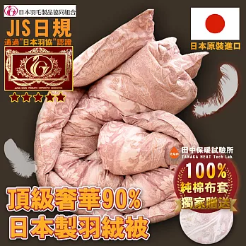 《田中保暖試驗所》日本製JIS日規 頂級奢華90% (宮廷花卉)羽絨被 6X7 1.2Kg 鵝絨 輕柔蓬鬆 獨家贈送純棉布套