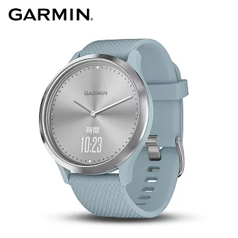 Garmin vívomove® HR 時尚智慧腕錶 運動款流光銀(小/中)