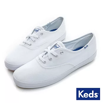 【Keds】品牌經典綁帶休閒鞋US7白色
