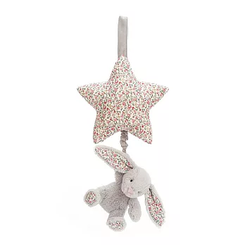 英國 JELLYCAT 音樂鈴 Blossom Silver Bunny Musical Pull