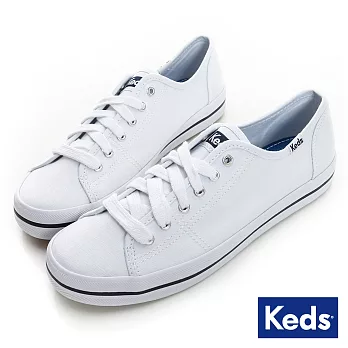 【Keds】中性基本綁帶休閒鞋US7.5白色