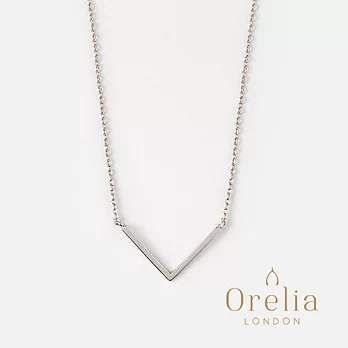 【Orelia】London 英國倫敦 SIMPLE V NECKLACE 簡約風時尚V形項鍊 純銀
