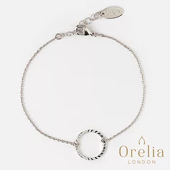 【Orelia】London 英國倫敦 OPEN CIRCLE CHAIN BRACELET - SILVER 層次圓圈時尚銀手鍊