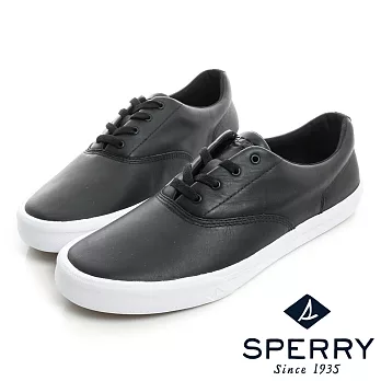 SPERRY Striper全新進化吸震減壓皮革休閒鞋(男)-黑US11.5黑色