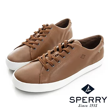 SPERRY 中性百搭個性皮革休閒鞋-(中性款)-棕US8棕色