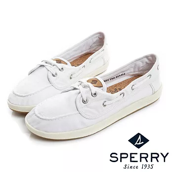 SPERRY 美式休閒柔軟輕量帆布鞋(女)-白US7白色