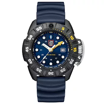 LUMINOX 雷明時Scott Cassell Deep Dive 專業深潛系列腕錶 - 金屬藍x白時標/45mm