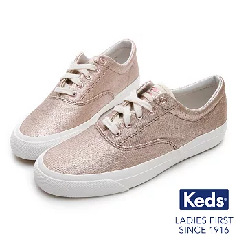 【Keds】ANCHOR 霧面光澤復刻綁帶休閒鞋US6玫瑰金