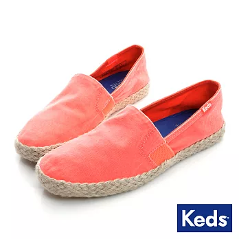 【Keds】CHILLAX A-LINE 草編便鞋US6.5珊瑚橘